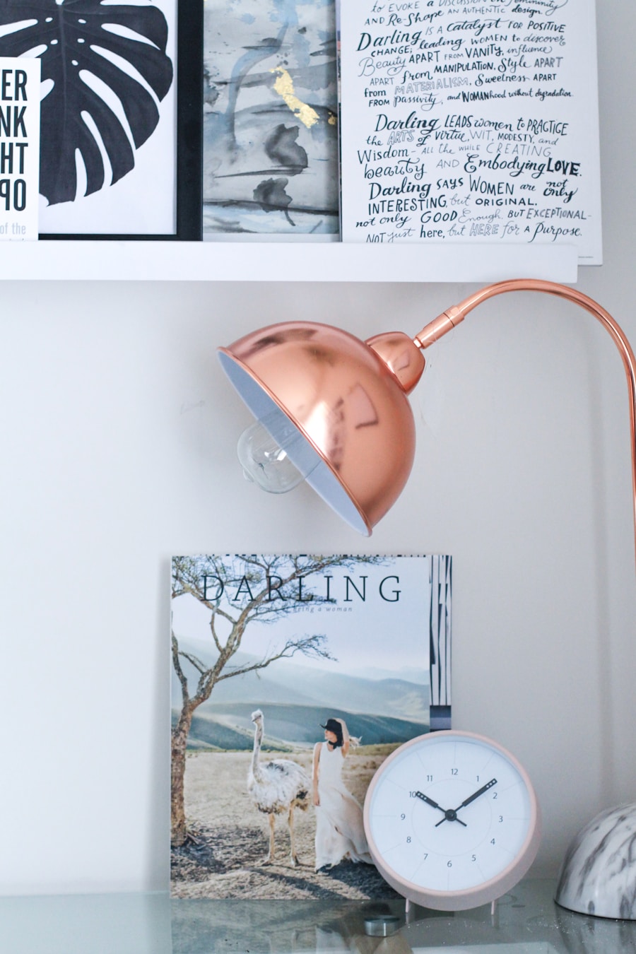 Photo All-copper adjustable reading wall lamp