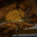 Photo wood beam chandelier